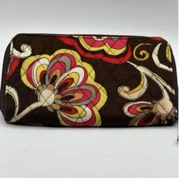 Vera Bradley Puccini Zip Around Wallet retired Passport Organizer - Picture 2 of 4